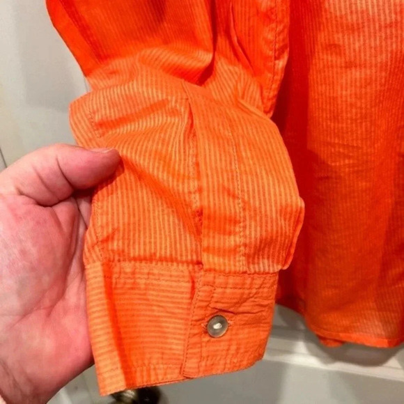 Eddie Bauer Semi Sheer Cotton Button Up Travel Shirt size Large - Picture 6 of 8